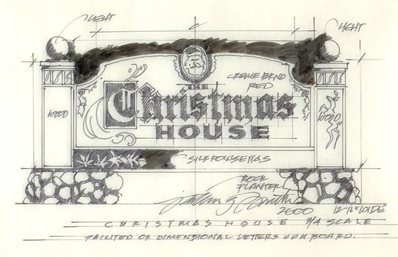 788x509 Sketch For The Christmas House - Christmas House Sketch