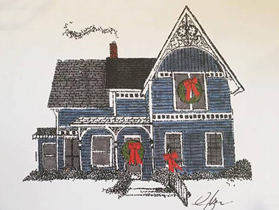 400x301 Christmas Home Tours Visit Atchison - Christmas House Sketch