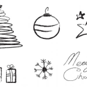 300x300 Christmas Sketch Vector - Christmas Light Sketch