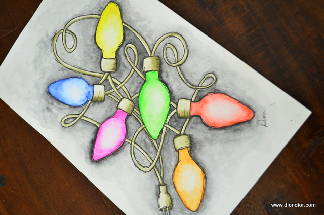 640x424 Dion Dior Art Amp Illustration Zeta Series Sketchbook - Christmas Light Sketch