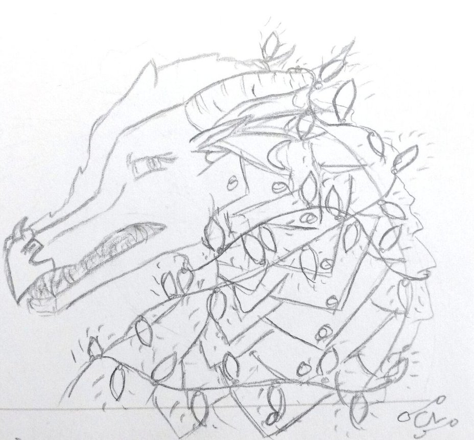 928x861 Sunbeam Trapped In Christmas Lights By Tsunamiholmes - Christmas Light Sketch