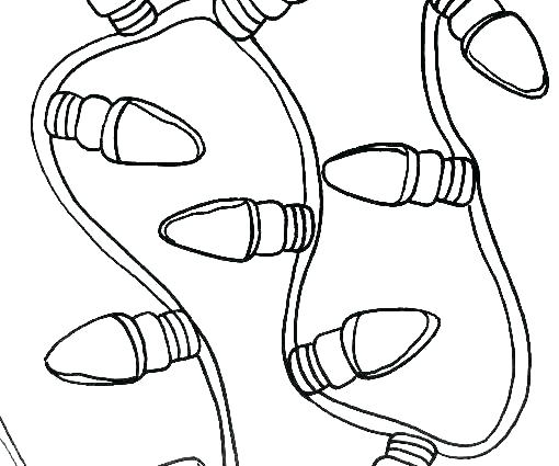510x425 Christmas Light Coloring Pages Lights - Christmas Light Sketch