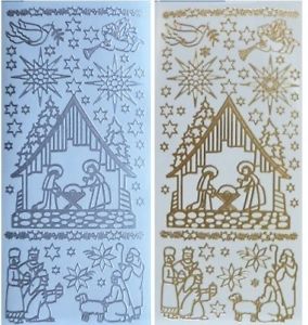 284x300 Christmas Nativity Peel Off Stickers Religion Baby Jesus Wise Men - Christmas Nativity Sketches