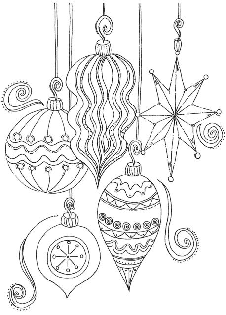 458x639 Line Art Line Drawings Doodles, Xmas And Adult - Christmas Ornament Sketch