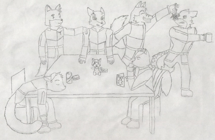 849x555 Office Christmas Party By Ikewolfe - Christmas Party Sketch