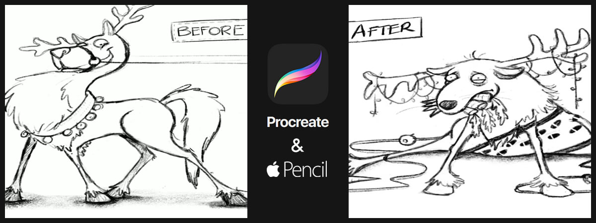 1200x450 Procreate For Ipad (And Apple Pencil) Timelapse Christmas Sketches - Christmas Pictures Sketches