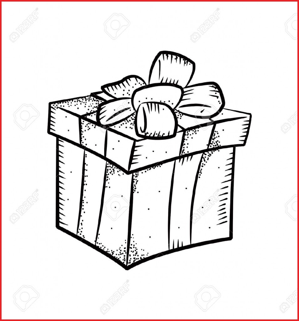 955x1024 Gift Drawing 155152 Christmas Gift Drawings Christmas Gift Royalty - Christmas Present Sketch