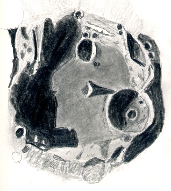 660x737 Lunar Crater Albategnius - Christmas Present Sketch