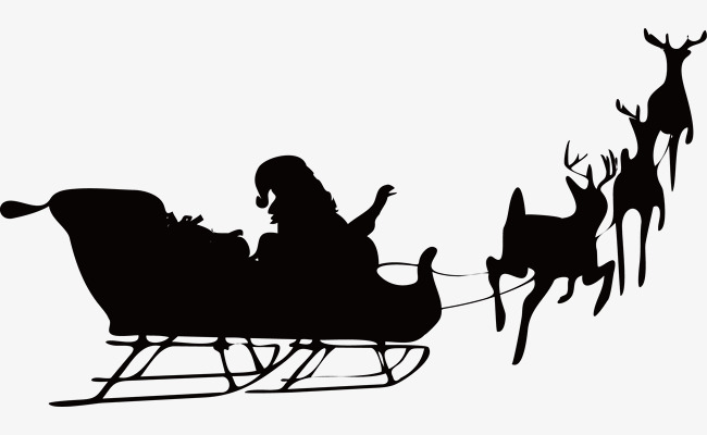 650x400 Christmas Reindeer By People Vector Silhouettes, Christmas - Christmas Reindeer Sketch