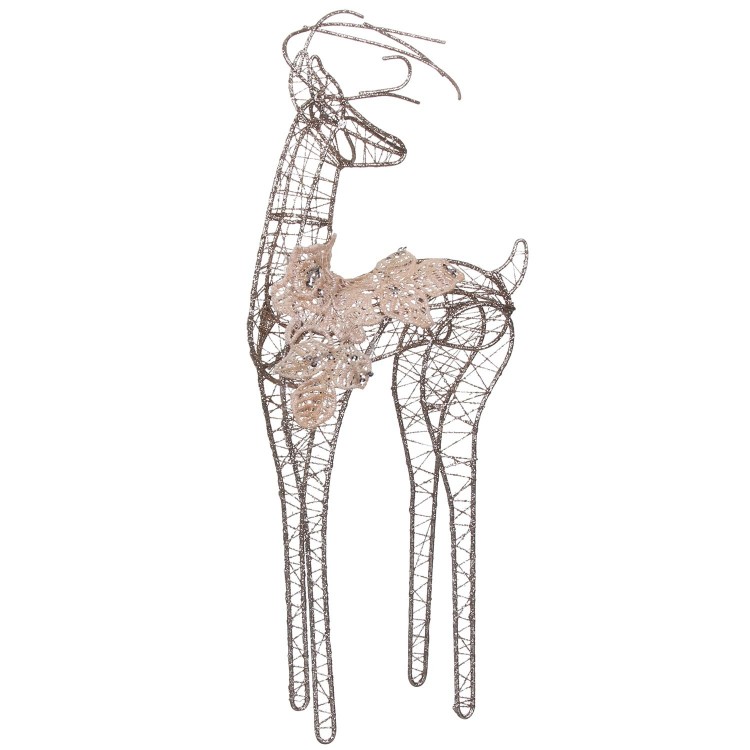 750x750 Gold Wire Reindeer Christmas Decoration Temptation Gifts - Christmas Reindeer Sketch