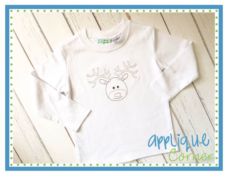742x573 Applique Corner Applique Design Sketch Christmas Reindeer - Christmas Reindeer Sketch