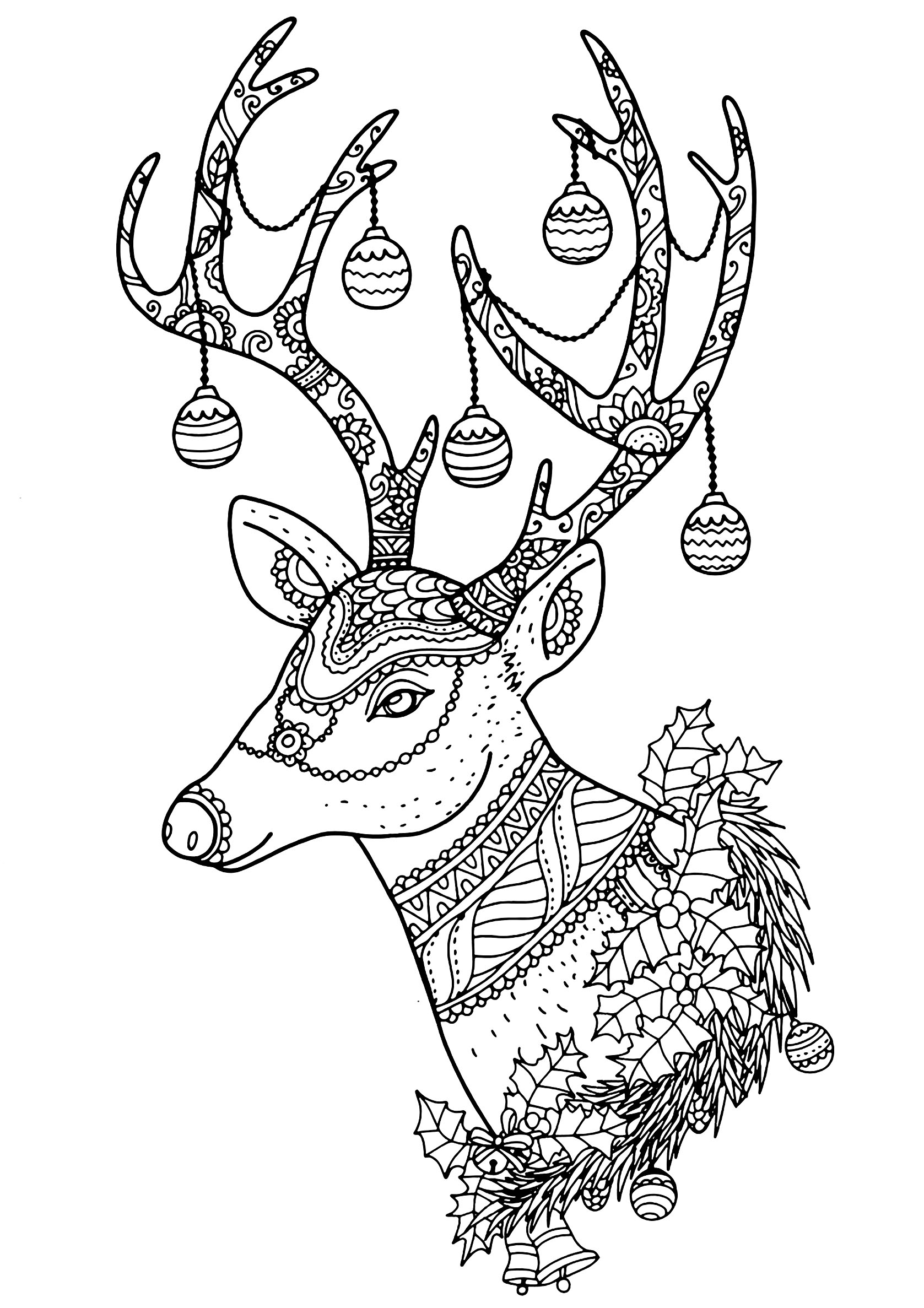 1677x2374 Christmas - Christmas Reindeer Sketch