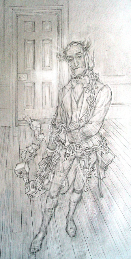 454x898 Put The Dickens Back In Christmas - Christmas Scene Sketch