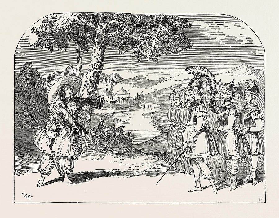 900x705 Christmas Pantomimes Haymarket. Scene From The Fairy Drawing By - Christmas Scene Sketch