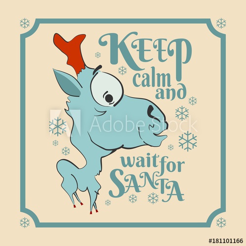 500x500 Christmas Doodle Reindeer Sketch. Funny Cartoon Icon. Design - Christmas Sketch Funny