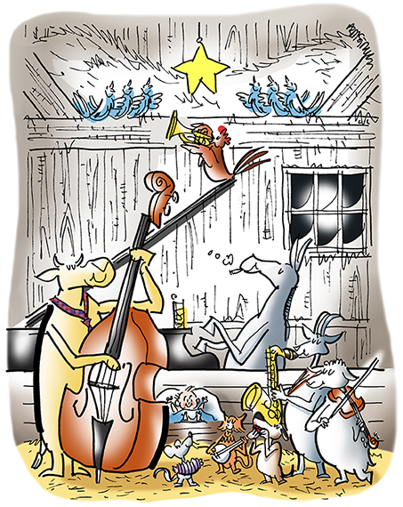 453x570 Mark Armstrong Illustration Specializing In Content Marketing - Christmas Sketch Funny