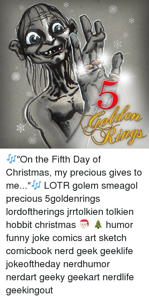 500x1006 O Lessino Cons The Fifth Day Of Christmas My - Christmas Sketch Funny