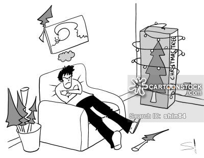 400x310 Christmas Tree Lights Cartoons And Comics - Christmas Sketch Funny