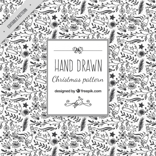 626x626 Christmas Sketches Pattern Vector Free Download - Christmas Sketch Images