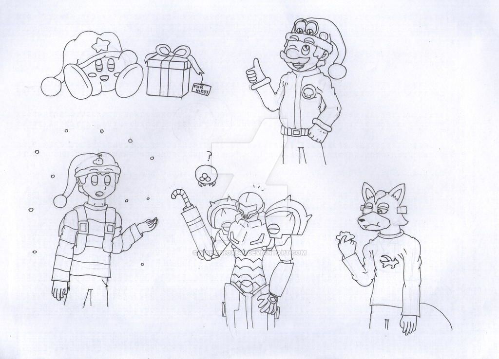 1024x738 Christmas Sketches 1 By Maestrox545 - Christmas Sketches