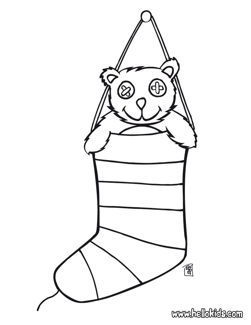820x1060 Christmas Stockings Coloring Pages - Christmas Stocking Sketch