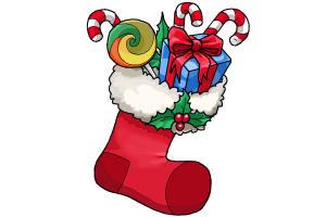300x200 How To Draw A Christmas Stocking - Christmas Stocking Sketch