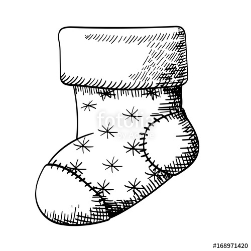 500x500 Sketch - Christmas Stocking Sketch