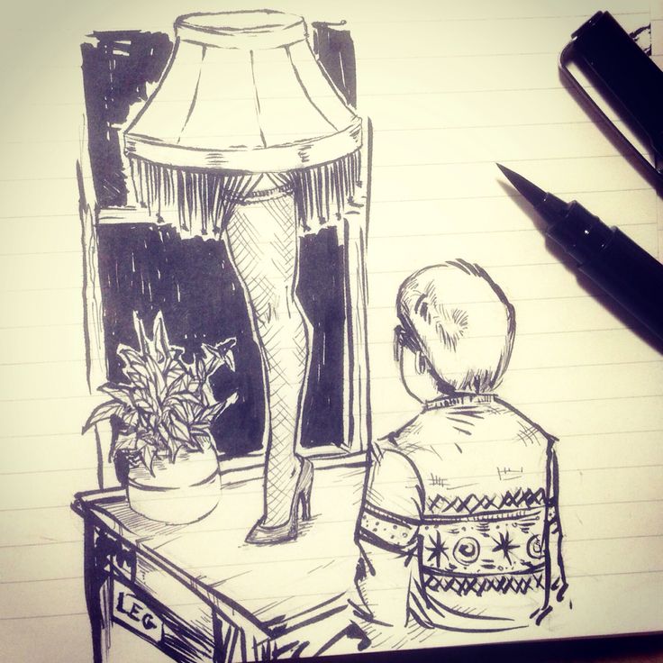 736x736 Inktober Day 20. Leg....lamp! Fra Gee Lay...must Be Italian. A - Christmas Story Sketch