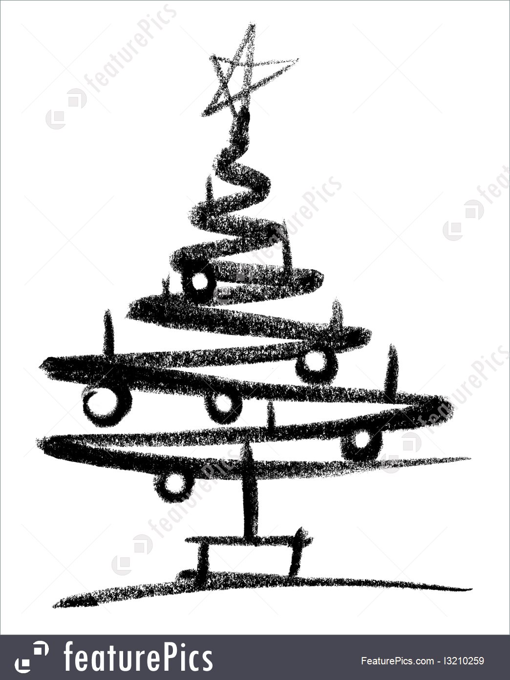 1044x1392 Holidays Christmas Tree Sketch - Christmas Tree Sketch