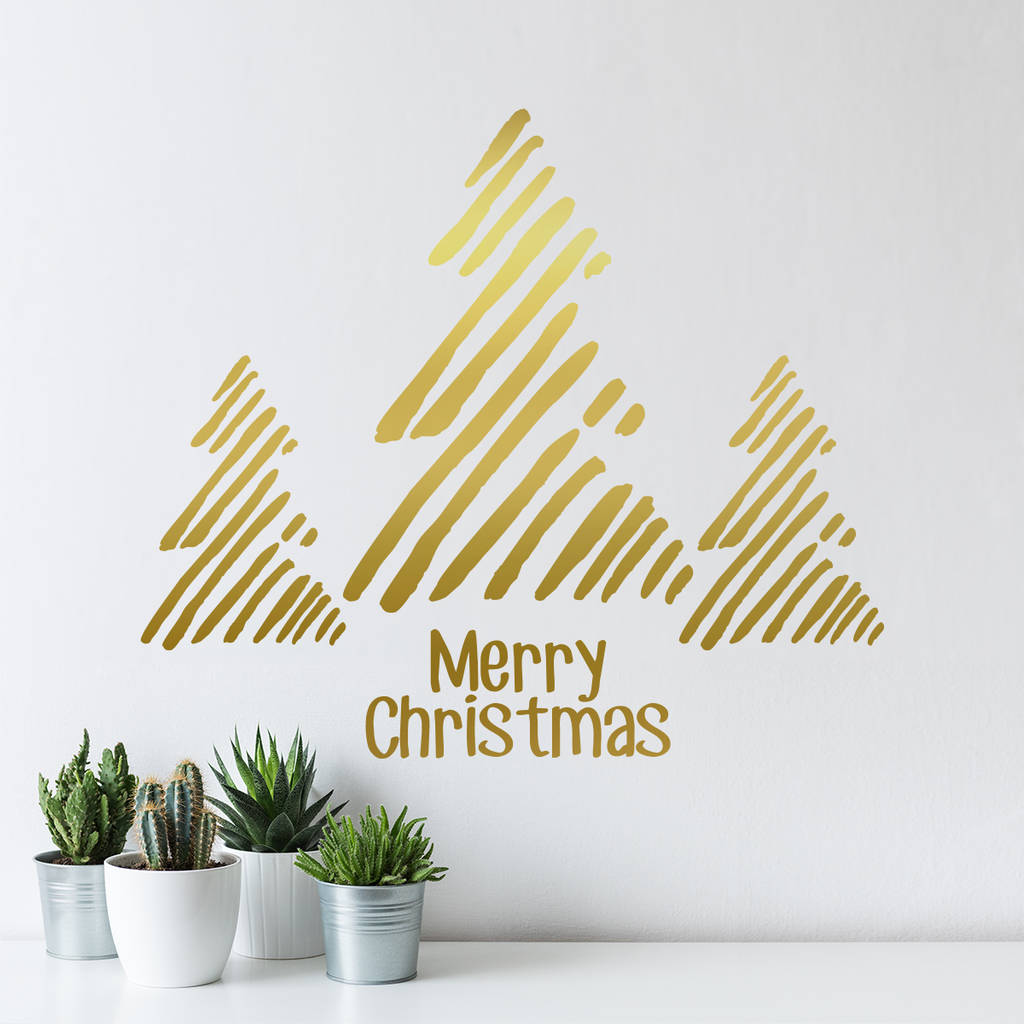 1024x1024 Christmas Tree Sketch Wall Vinyl Sticker By Sirface Graphics - Christmas Tree Sketch