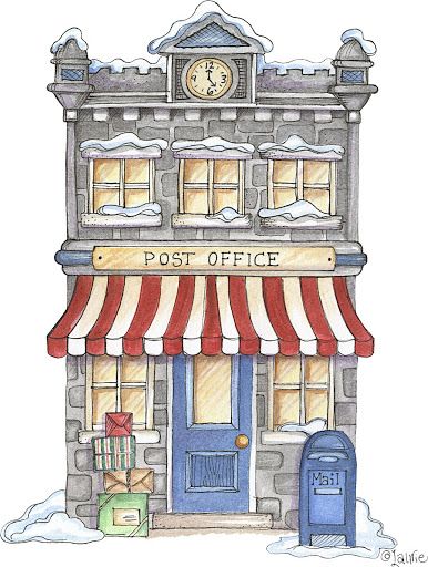 386x512 - Christmas Village Sketch