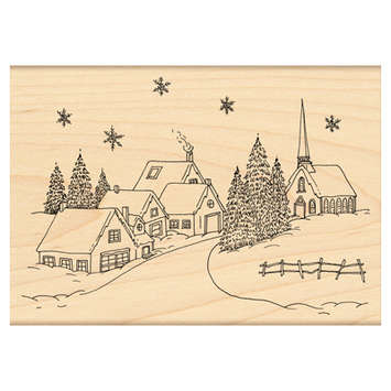 355x355 Penny Black - Christmas Village Sketch