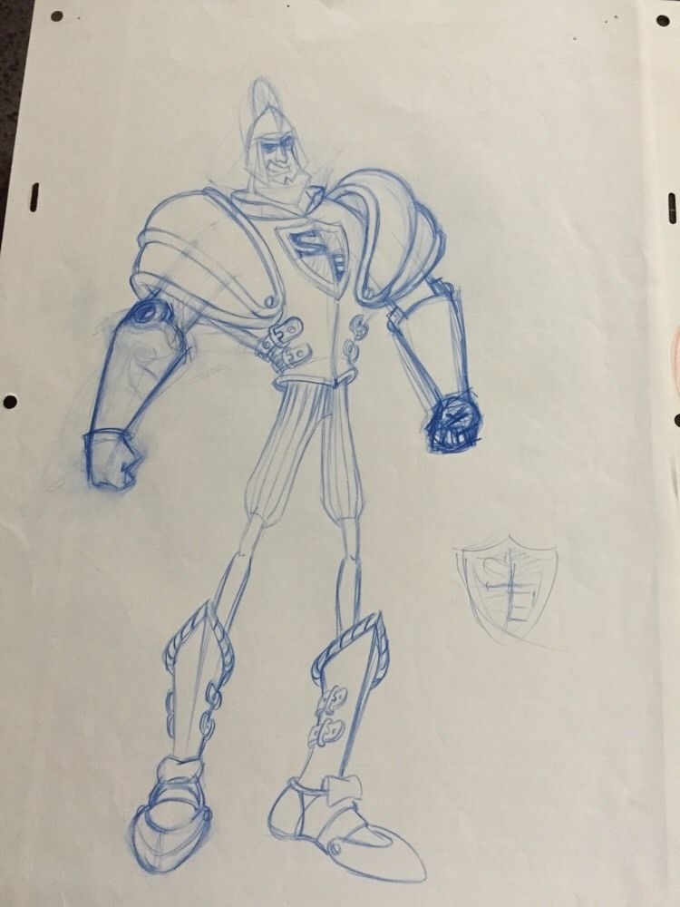 750x1000 Snowyville Once Upon A Christmas Village Knight Concept Art - Christmas Village Sketch