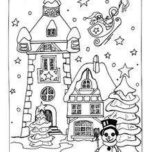 220x220 Village Drawing For Kids, Coloring Pages, Reading Amp Learning - Christmas Village Sketch