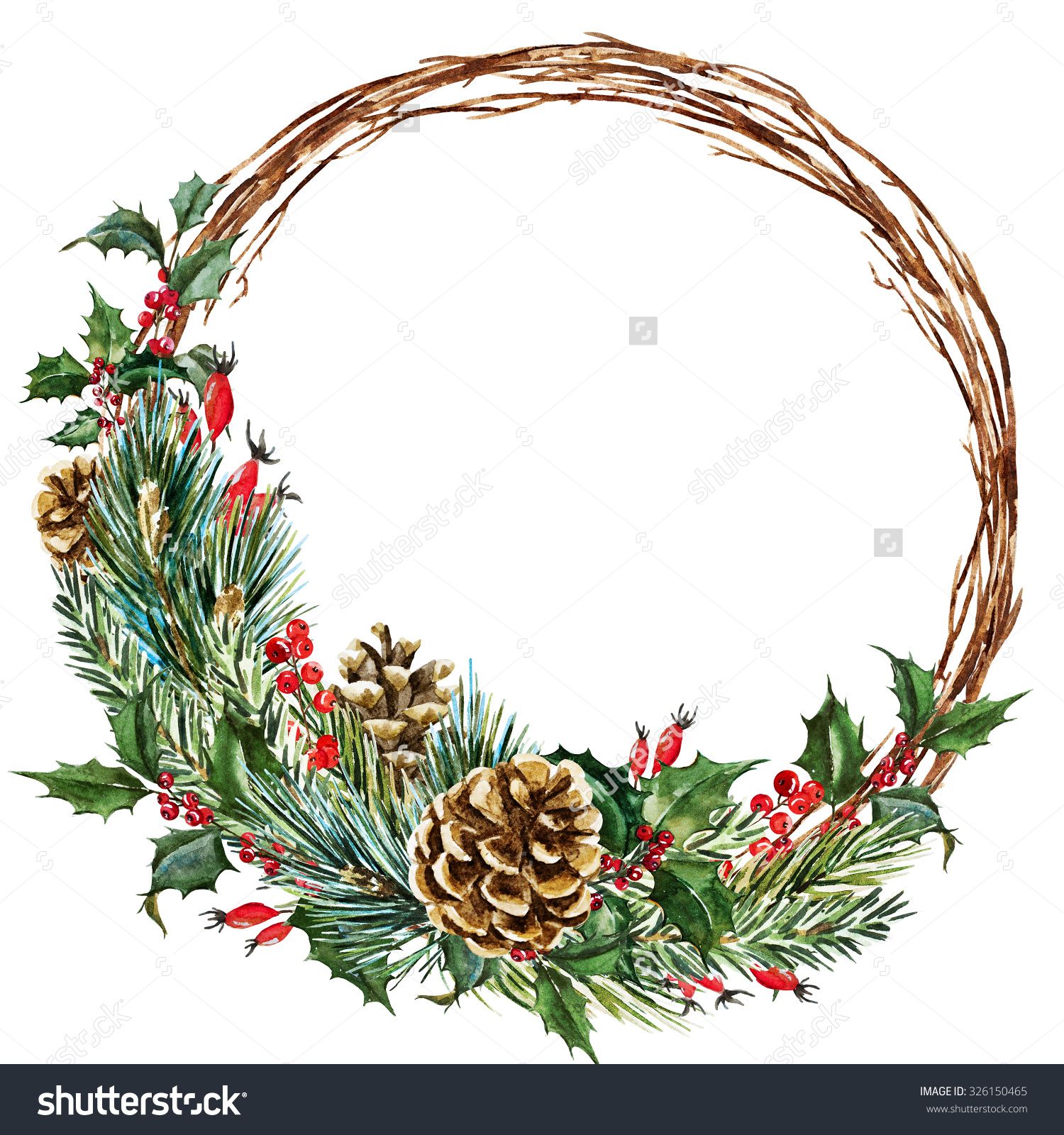 Christmas Wreath Sketch at Explore collection of