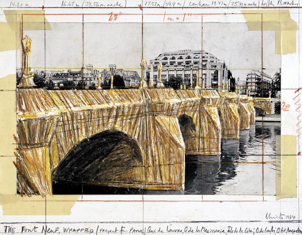 1050x818 Christo And Jeanne Claude Projects The Pont Neuf Wrapped - Christo Sketches