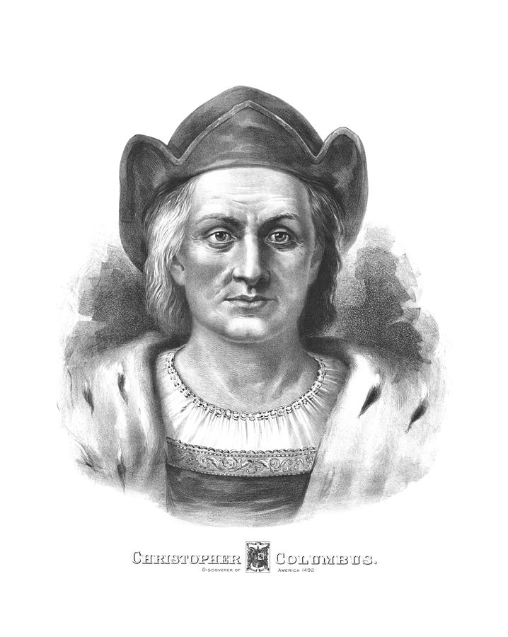 718x900 Italian Explorer Christopher Columbus Drawing By War Is Hell Store - Christopher Columbus Sketch