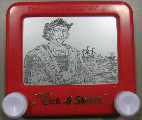 500x421 The Etch A Sketchist Christopher Columbus - Christopher Columbus Sketch