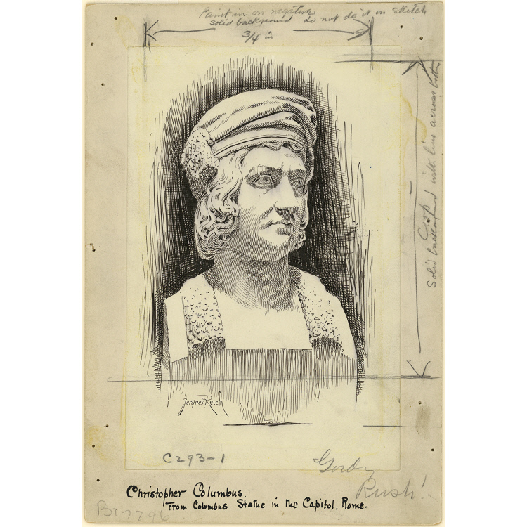 750x750 Christopher Columbus National Portrait Gallery - Christopher Columbus Sketch