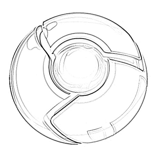 512x512 Google Chrome Logo Sketch - Chrome Sketch
