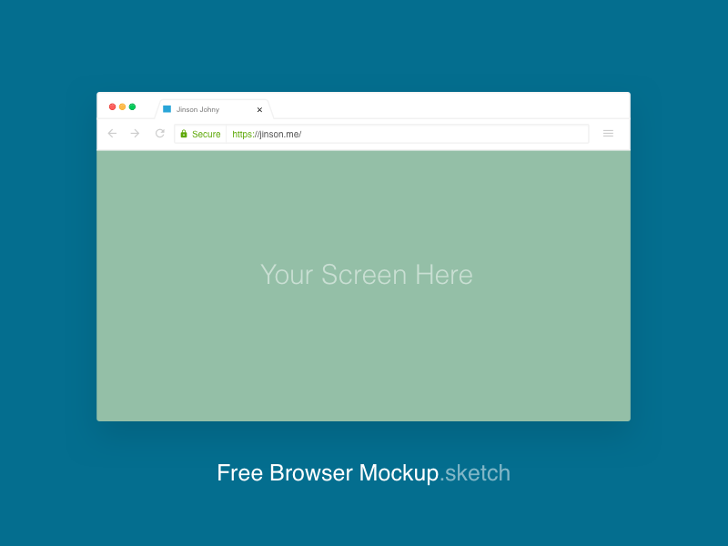 800x600 Google Chrome Mockup Freebie - Chrome Sketch