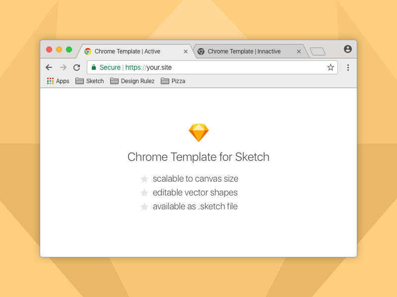 800x600 Chrome Browser Template For Sketch By Mohl Design - Chrome Sketch