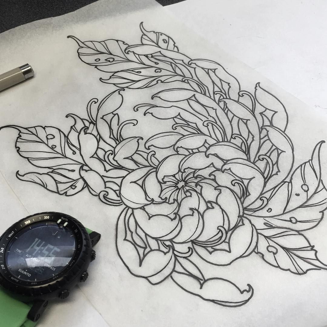 1080x1080 Love Chrysanthemum - Chrysanthemum Sketch