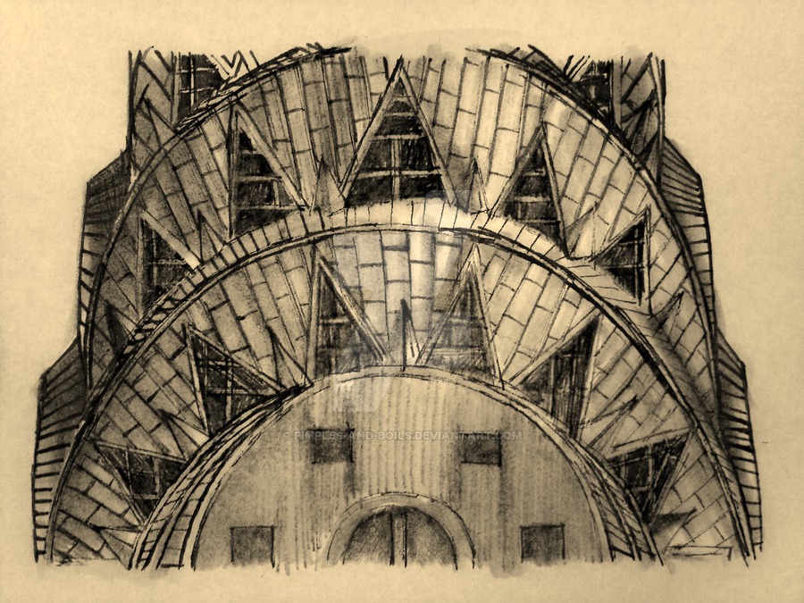 900x675 Chrysler Building By Pimples And Boils - Chrysler Building Sketch