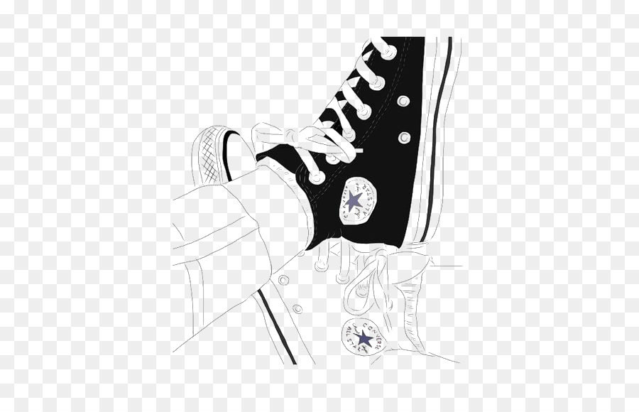 900x580 Converse Drawing Art Outline Sketch - Chuck Taylor Sketch