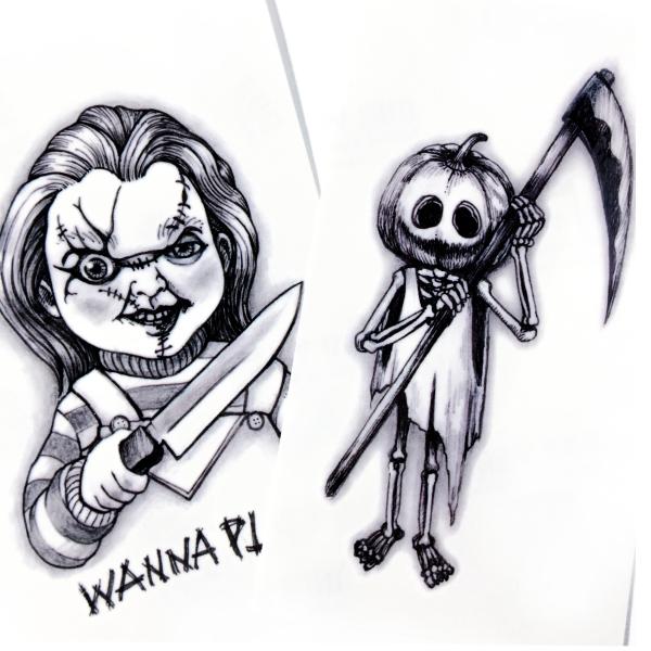 600x600 Chucky Child Play Horror Movie Halloween 2017 Scary - Chucky Doll Sketch