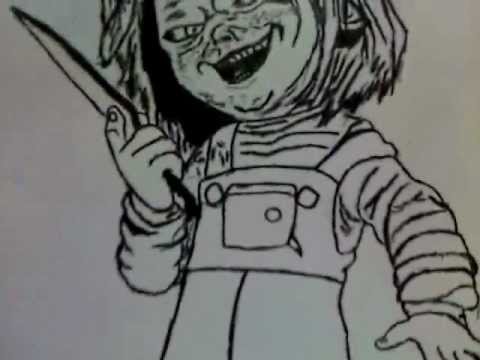 480x360 Chucky Drawing In Pencil (Childs Play) - Chucky Sketch