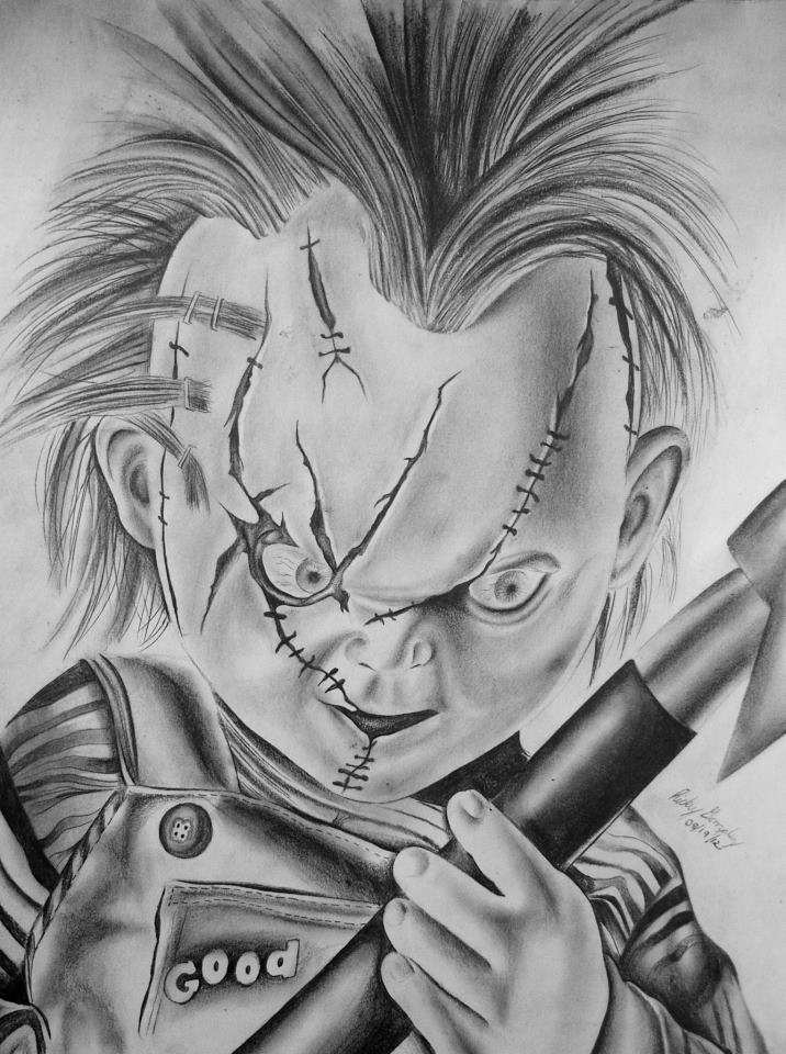 716x960 Chucky By Rickygonza On Newgrounds - Chucky Sketch