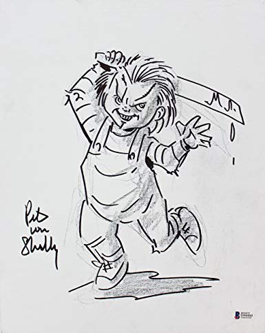 385x483 Pete Von Sholly Signed 11x14 Original Art Chucky - Chucky Sketch