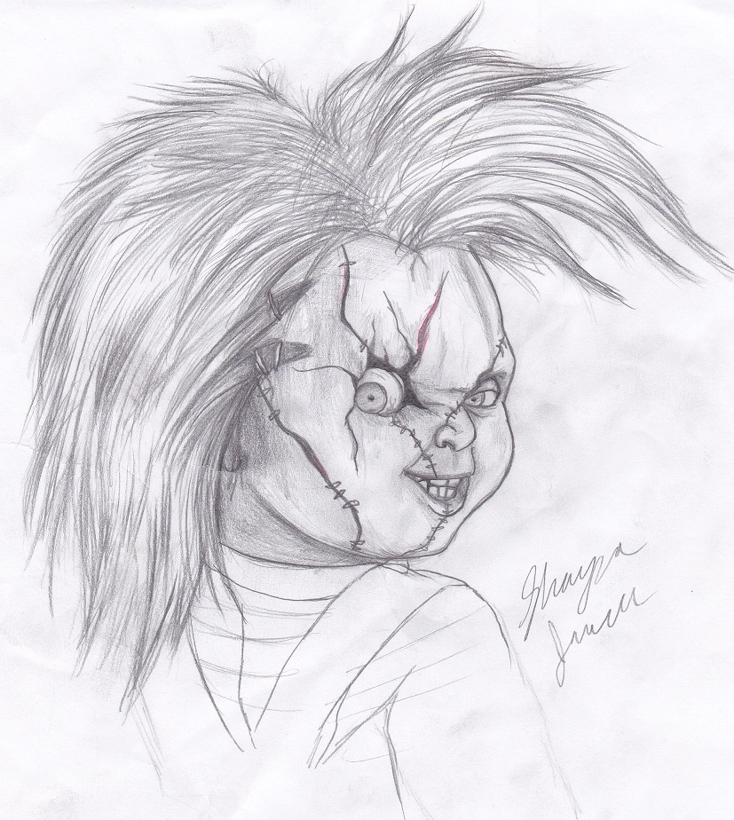 827x924 Chucky Sketch By Deathecho - Chucky Sketch